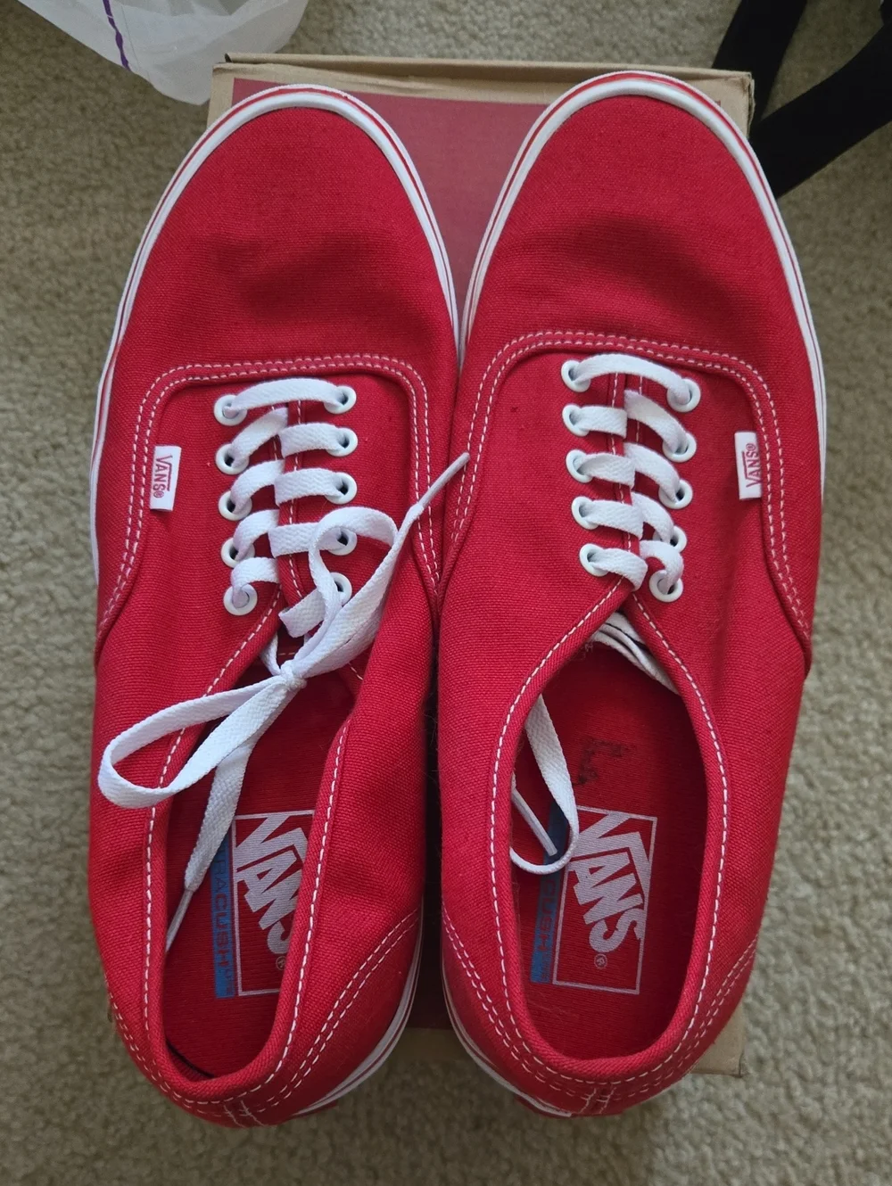 Vans Authentic LITE Red/White Men's Size 12